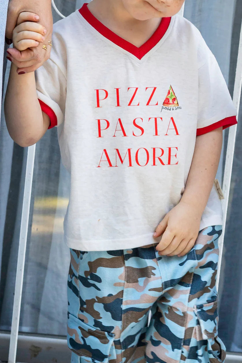 Oversized Tee ✿ Pizza Pasta Amore