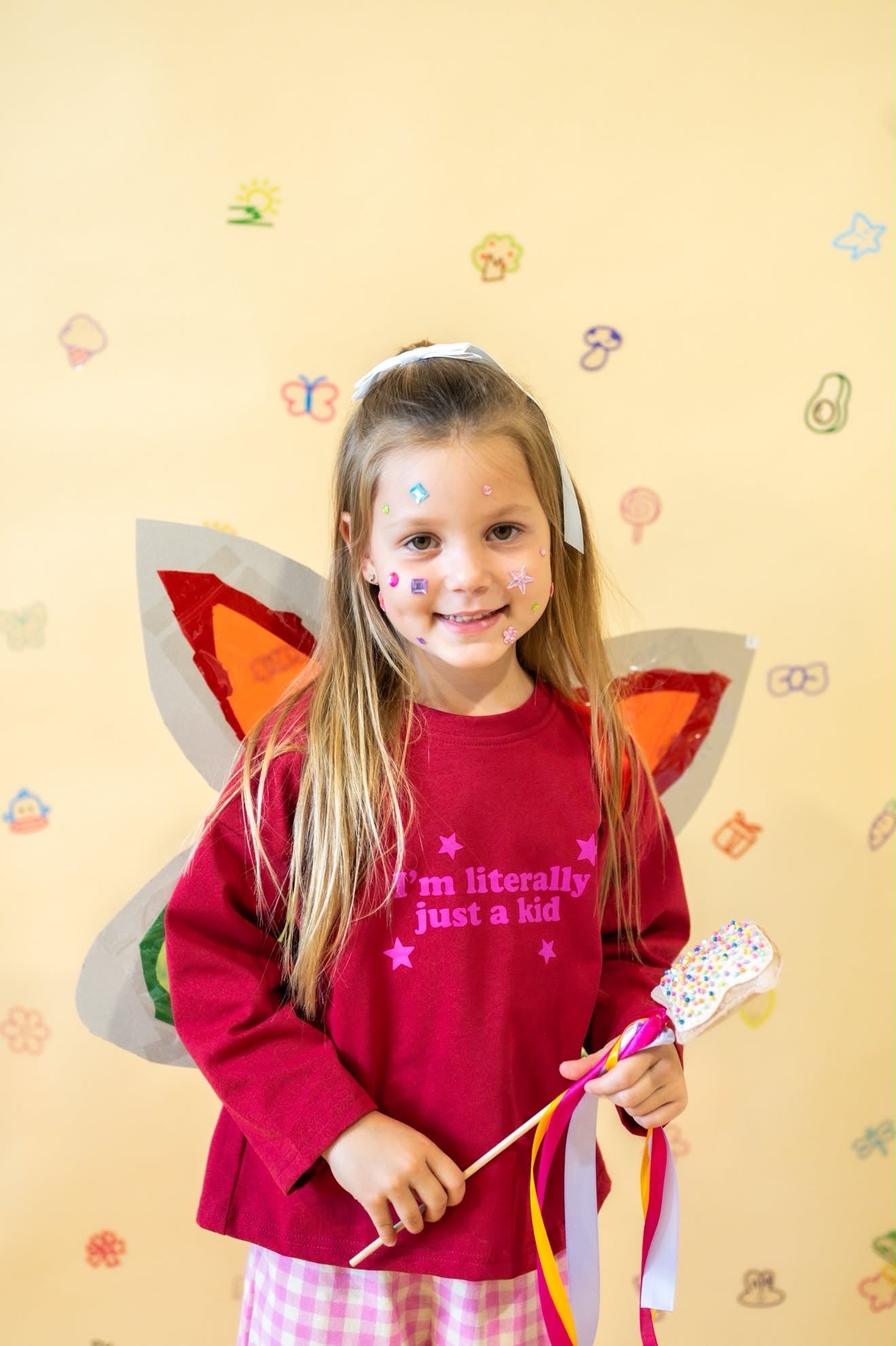 Literally Just A Kid Long Sleeve Tee - Red