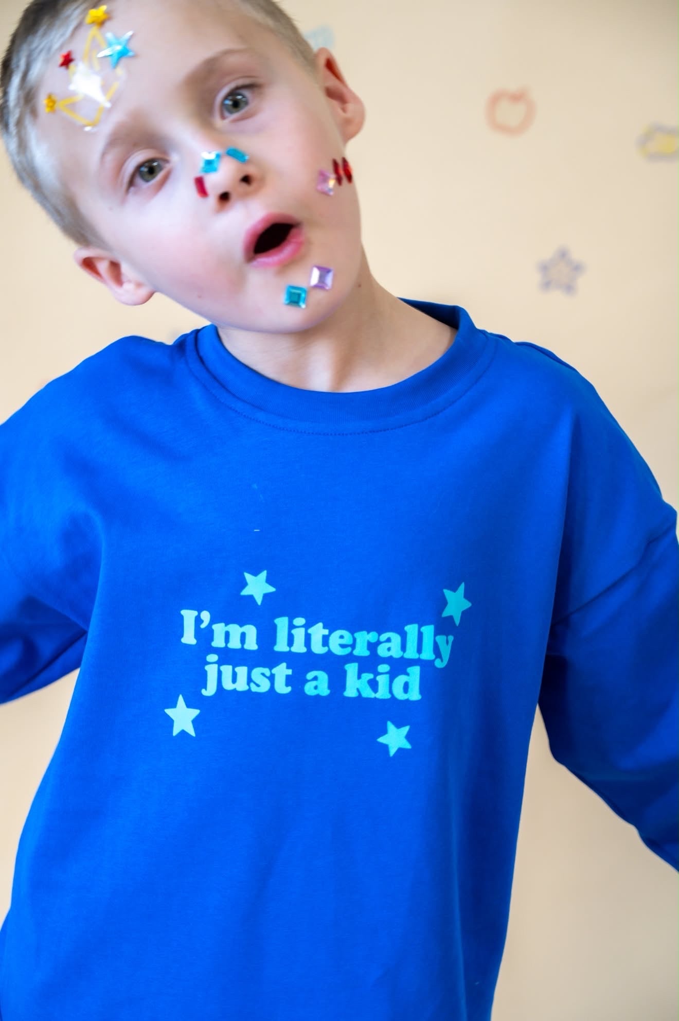 Literally Just A Kid Long Sleeve Tee - Blue