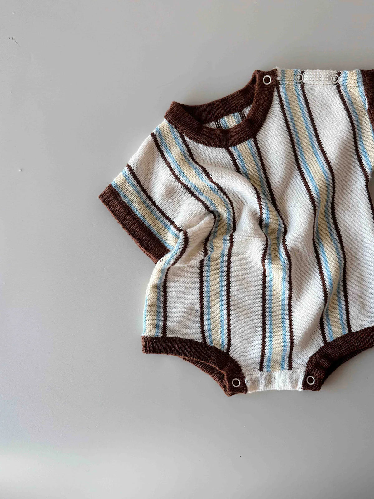 Retro Stripe Knit Top | Azure