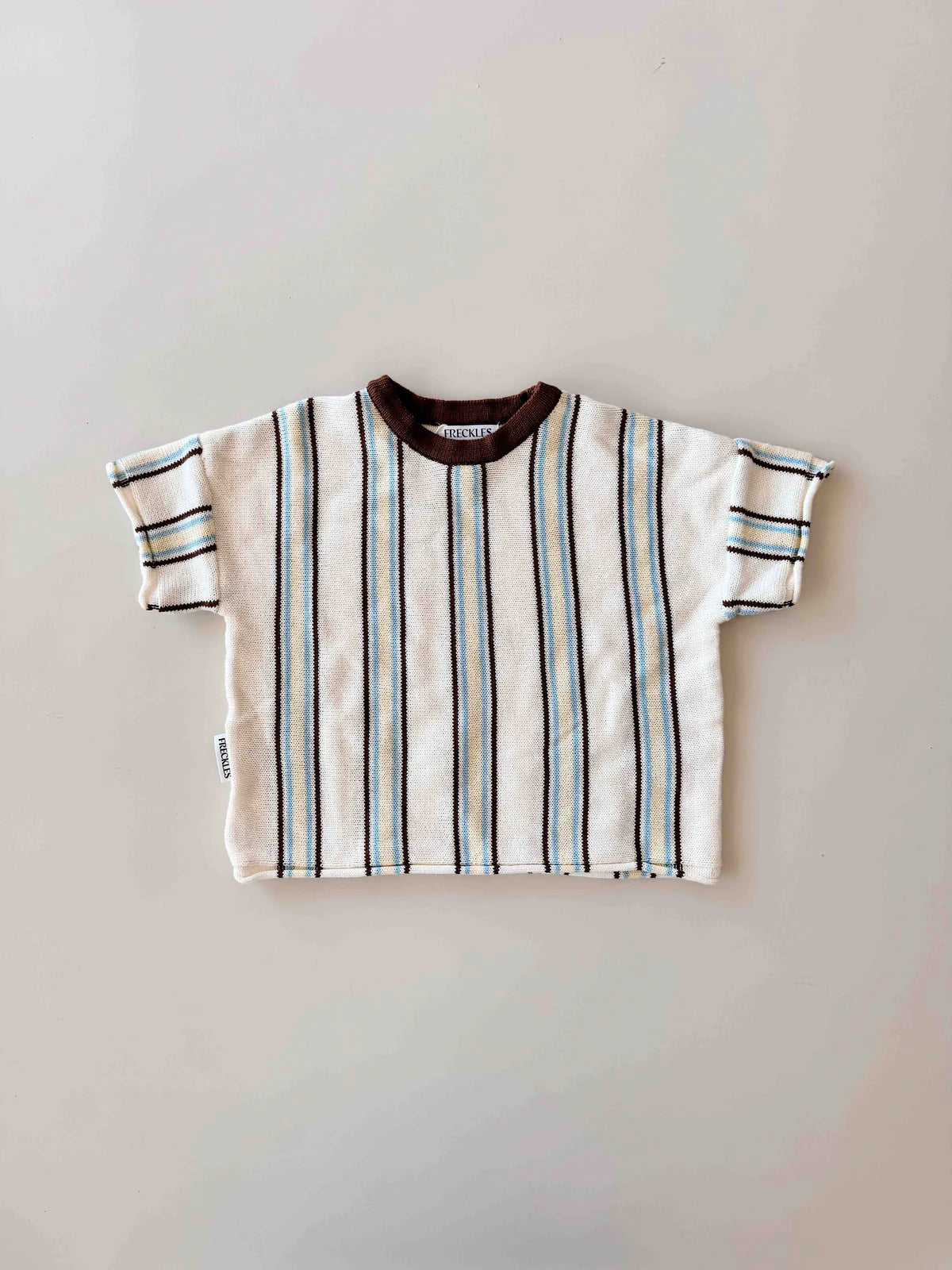 Retro Stripe Knit Top | Azure