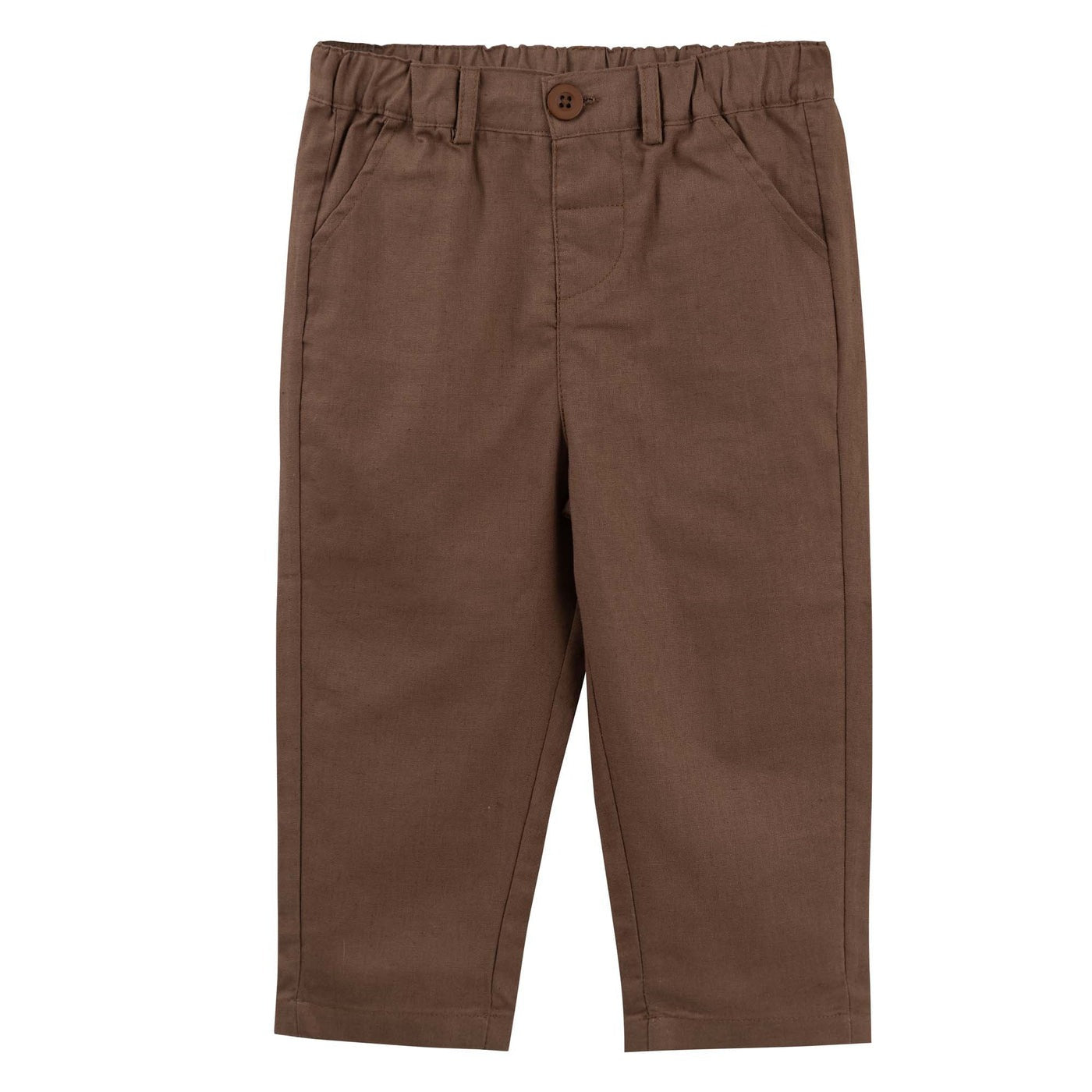 Designer Kidz Finley Linen Pants Chocolate