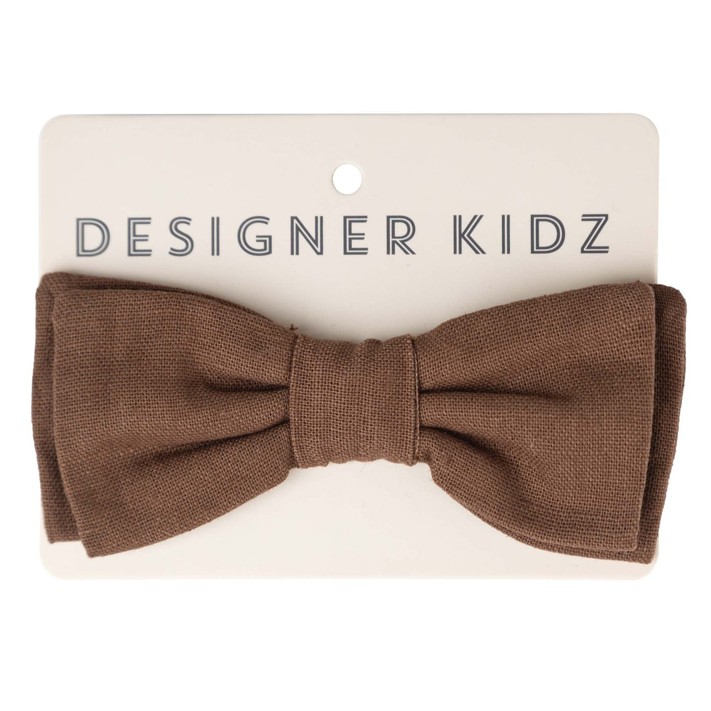 Designer Kidz Finley Linen Bow Tie Chocolate