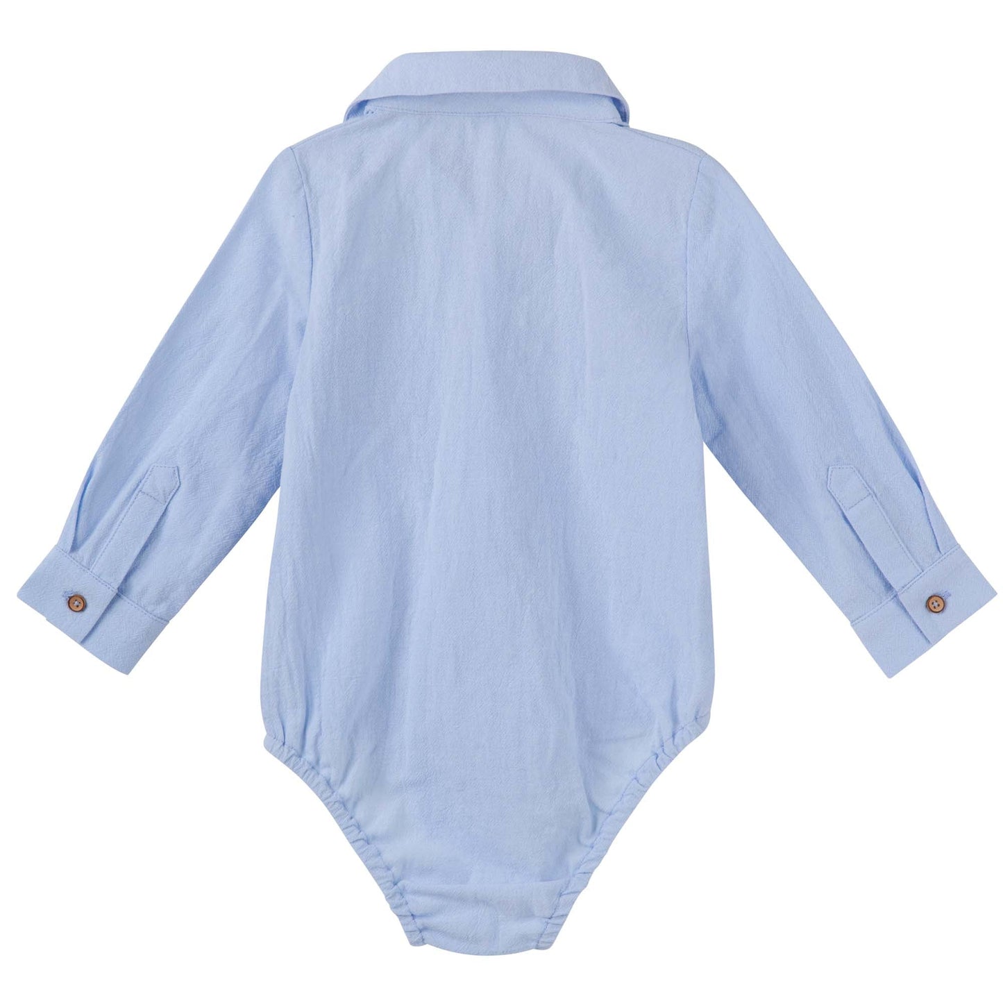 Designer Kidz - Archie L/S Button Romper Blue