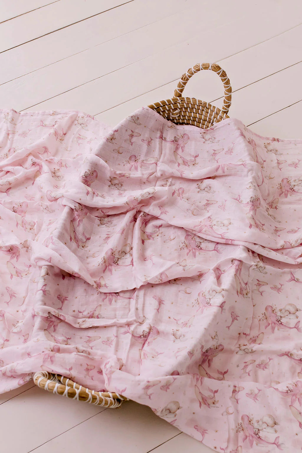 Organic Muslin Swaddle Whimsical Whale