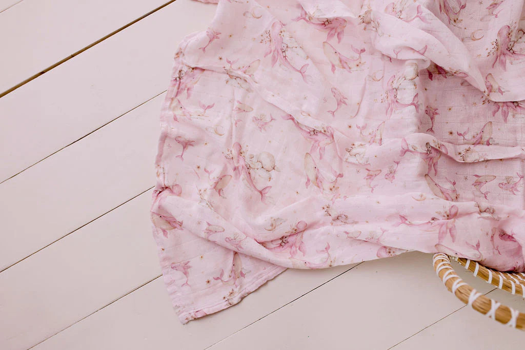 Organic Muslin Swaddle Whimsical Whale