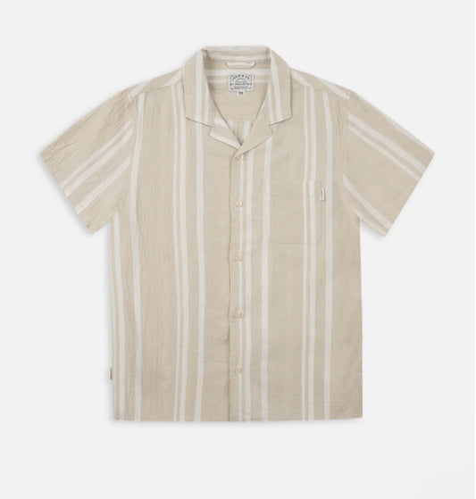 Indie Kids - The Indie Striped Magna S/S Shirt - Sand/Ecru