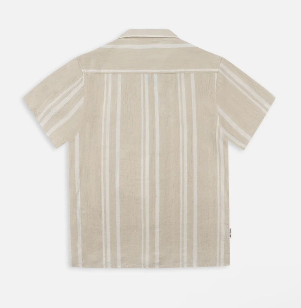 Indie Kids - The Indie Striped Magna S/S Shirt - Sand/Ecru