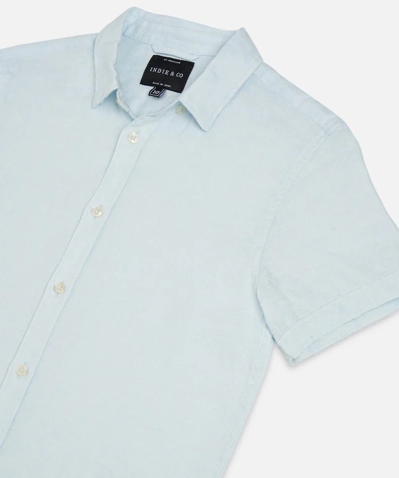 Indie Kids - Tennyson SS Shirt Cyan