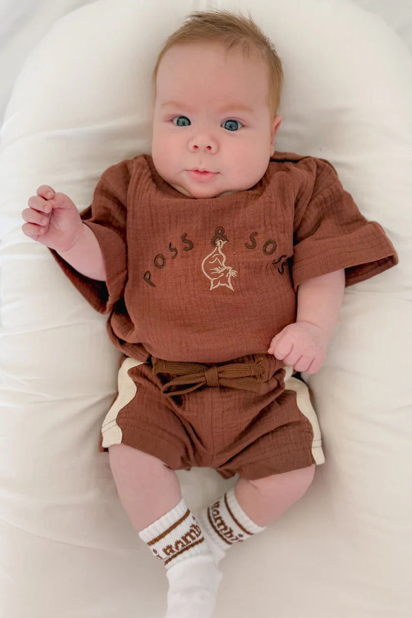 Squiggle Shorts Chocolate Crinkle