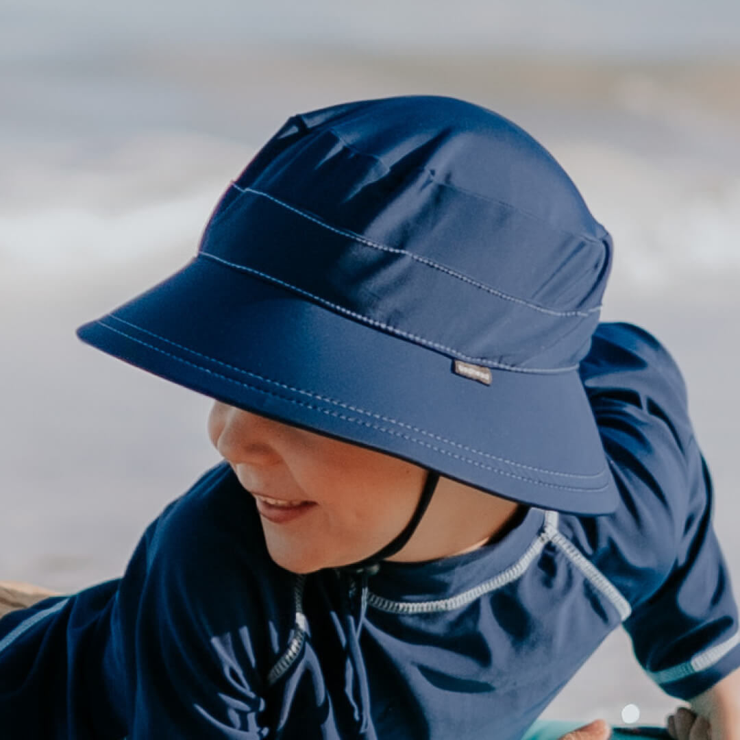 Bedhead - Kids UPF50+ Bucket Swim Hat - Marine