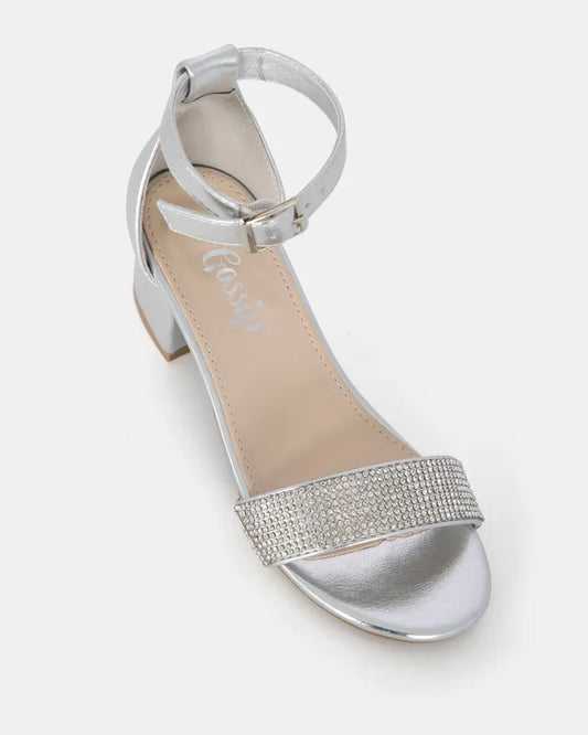 Tahlia Block Heel Silver