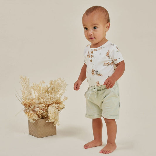 Aster & Oak - Teddy Picnic AOP Onesie