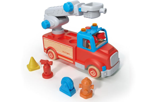 Wooden Fire Engine with Sound & Light