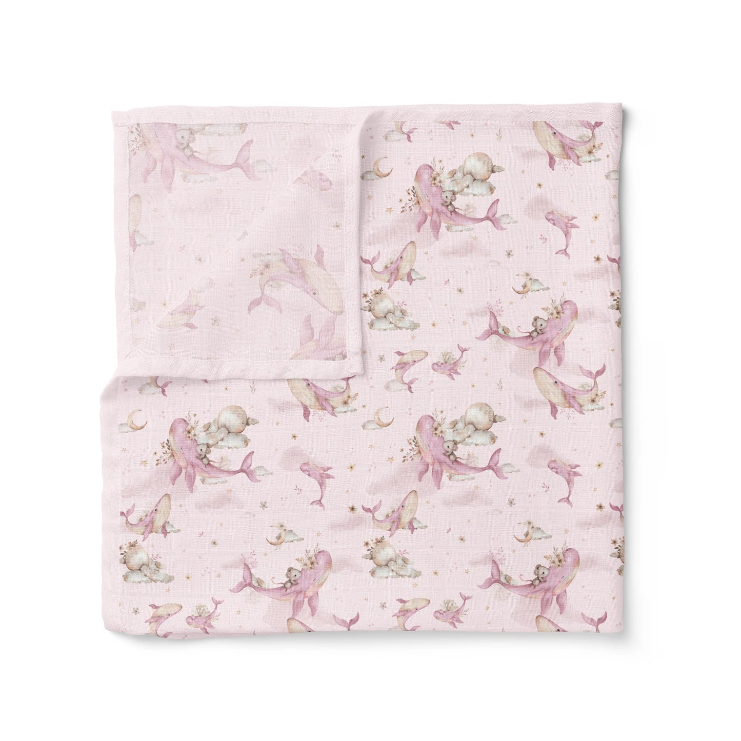 Organic Muslin Swaddle Whimsical Whale