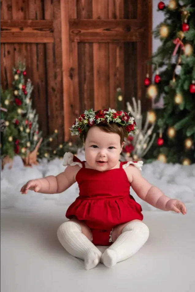 A Little Lacey - Rosie Red Christmas Baby Romper