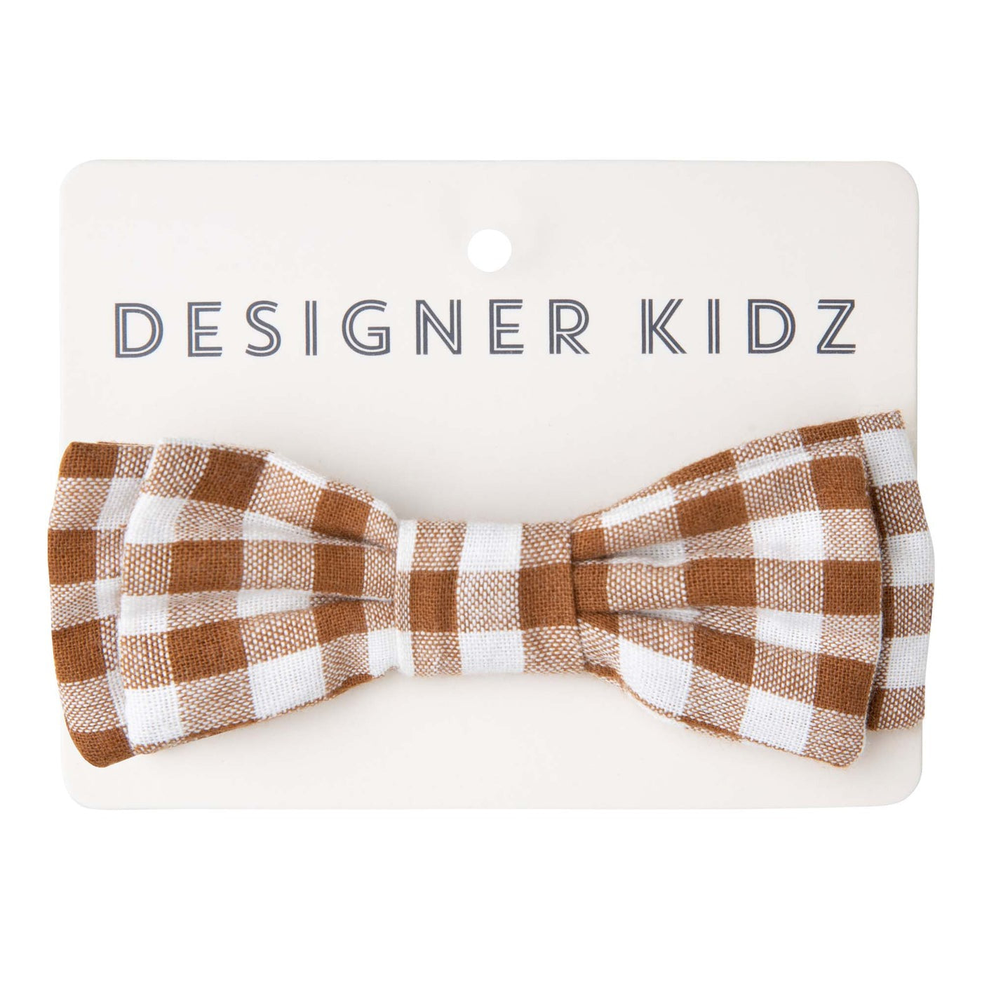 Designer Kidz Oliver Gingham Bow Tie Cocoa Gingham