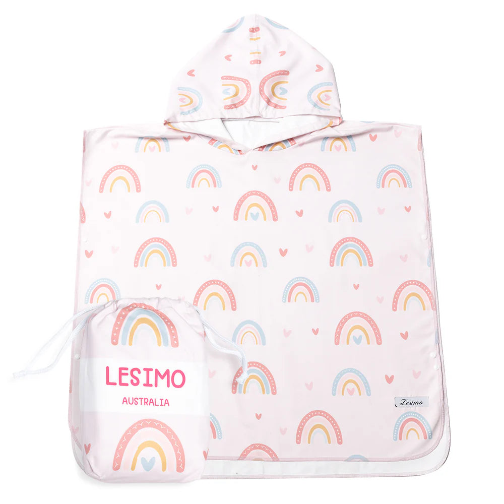 Sand Free Kids Hooded Towel Rainbows