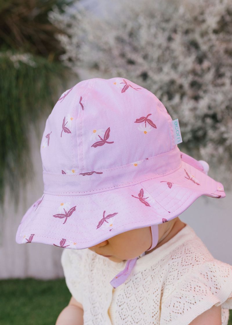 Blush Daisy Wide Brim Infant Hat