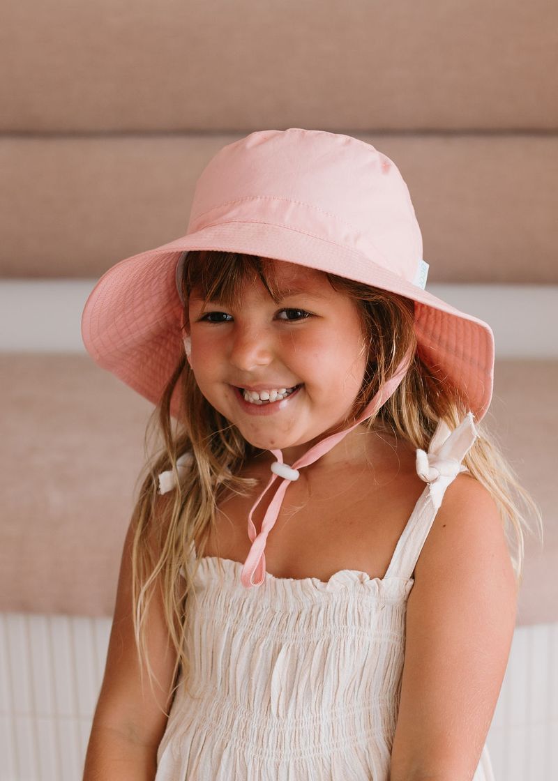 Blush Wide Brim Bucket Hat