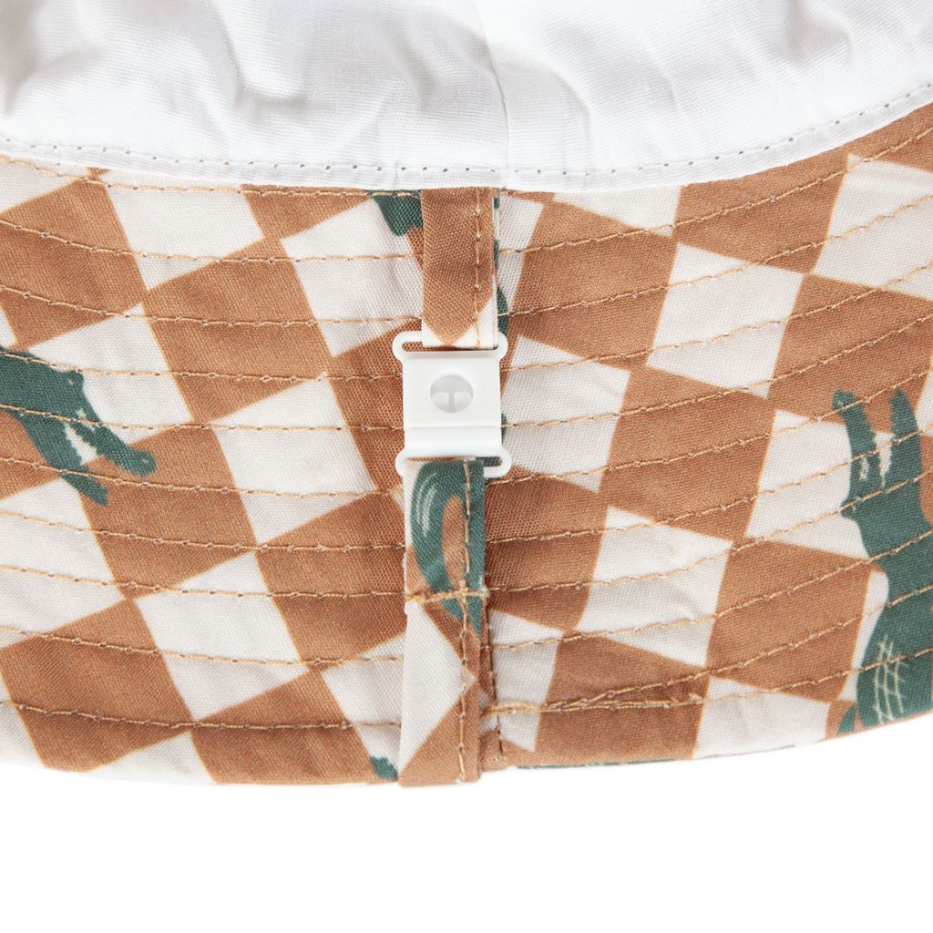 Crocodile Checks Wide Brim Bucket Hat