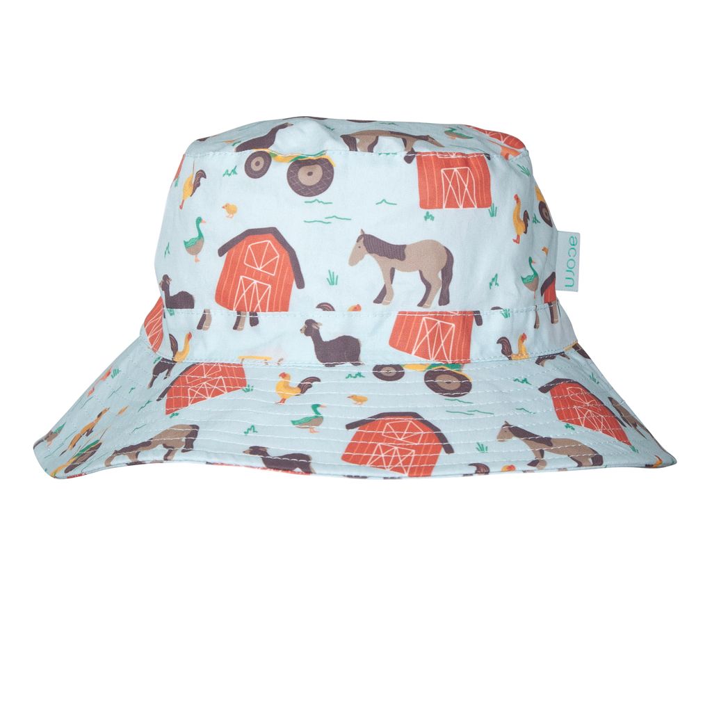 Farmyard Wide Brim Bucket Hat