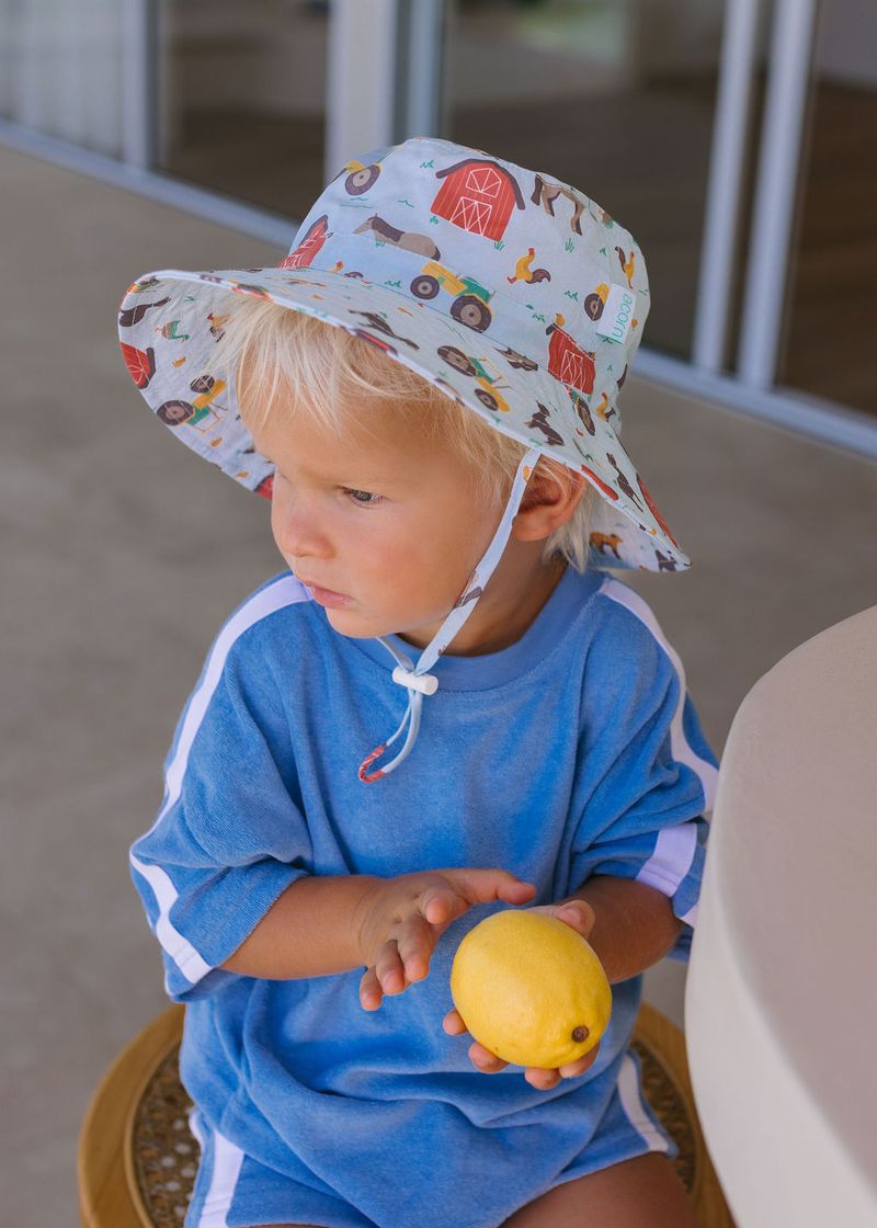 Farmyard Wide Brim Infant Hat