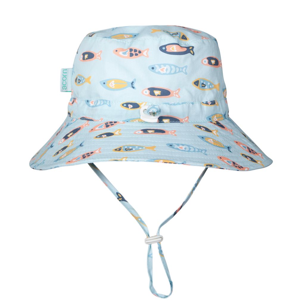 Rainbow Fish Wide Brim Bucket Hat