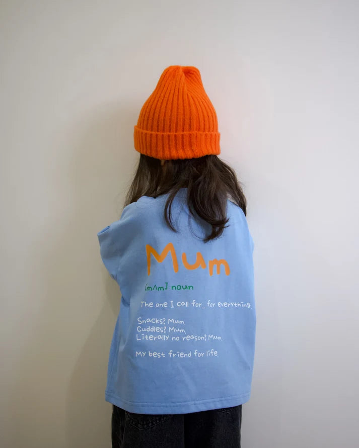 Signature Kids Tee - Home Is Where Mum Is - Blue