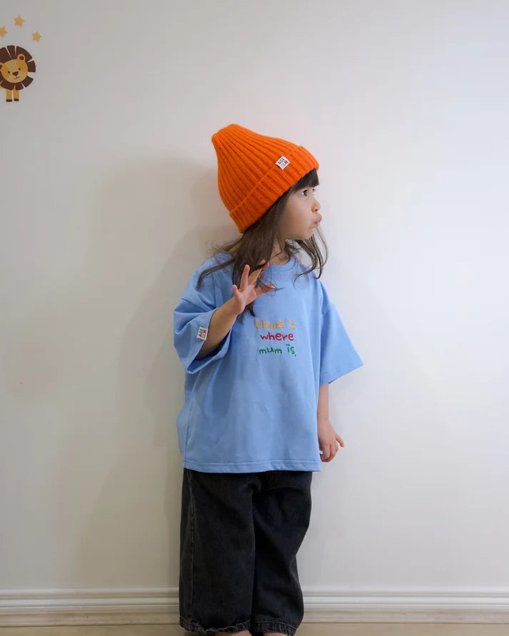 Signature Kids Tee - Home Is Where Mum Is - Blue