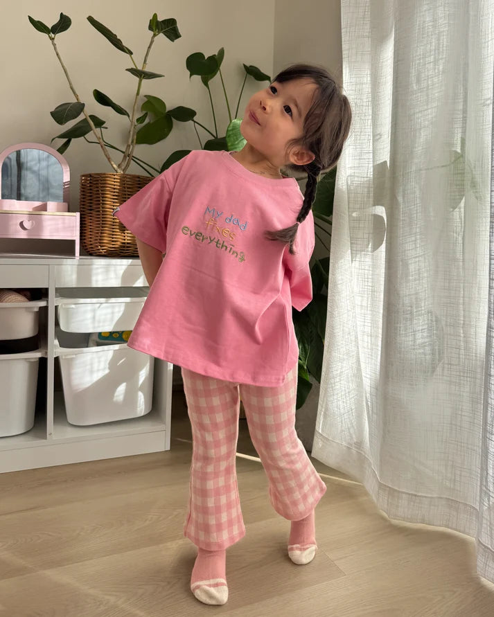 Signature Kids Tee - My Dad Fixes Everything - Pink