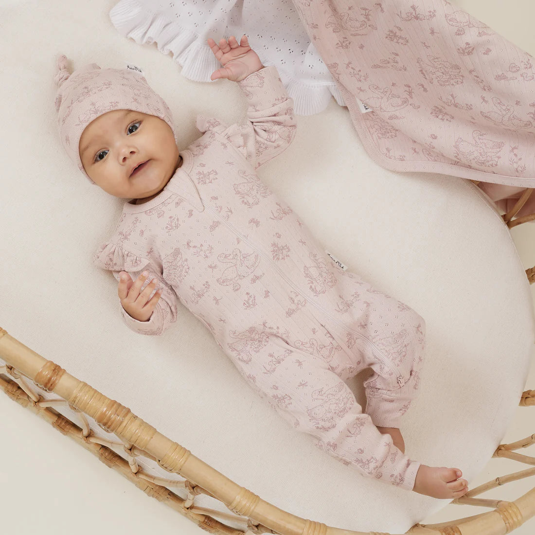 Aster & Oak - Duck Family Zip Romper