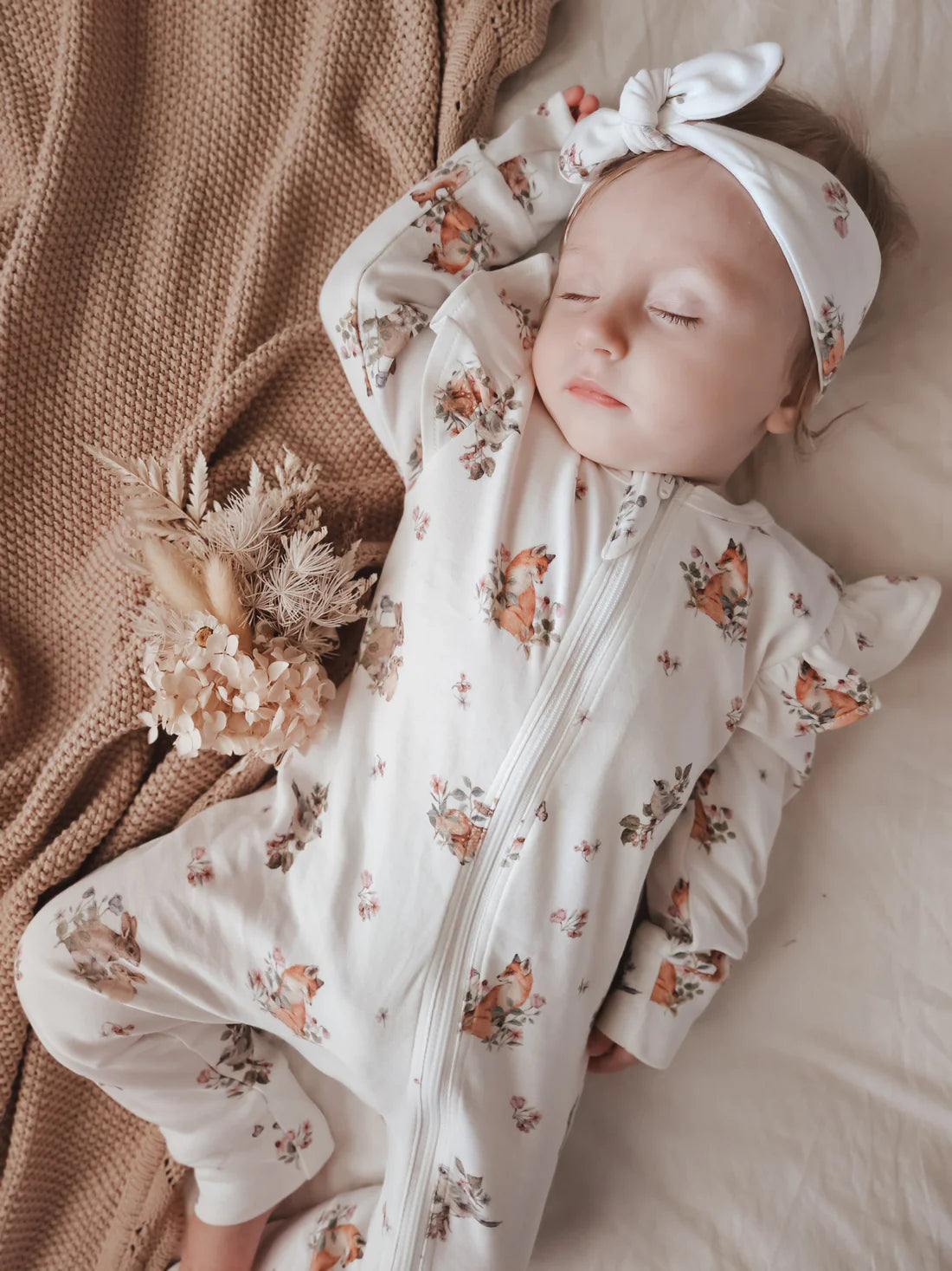 Aster & Oak - Vintage Meadow Zip Romper