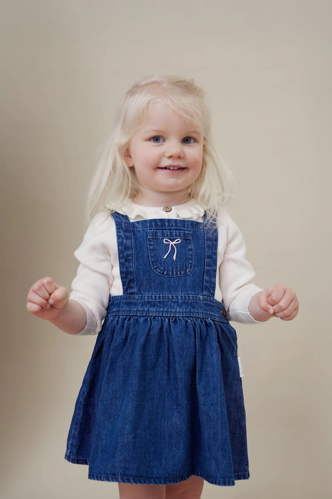 Bow Denim Pini Dress