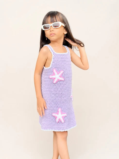 Crochet Cove dress - lilac