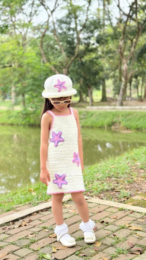 Crochet Cove dress - white