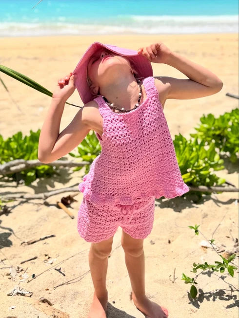 Hali Crochet Set Pink