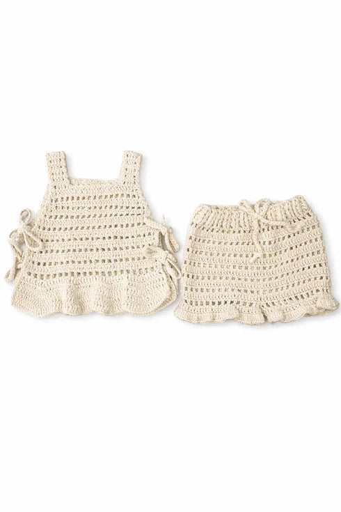 Crochet beige Set
