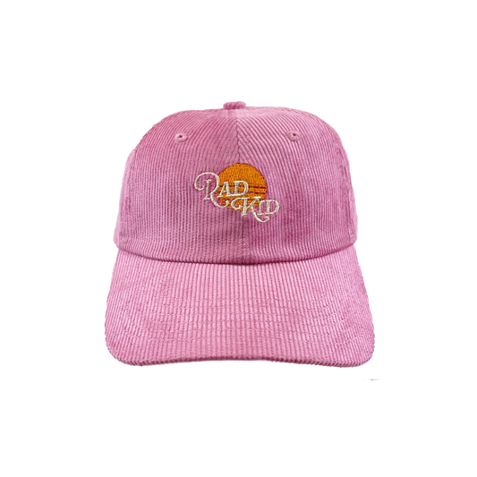Rad Kid Baseball Organic Cord Cap - Pink