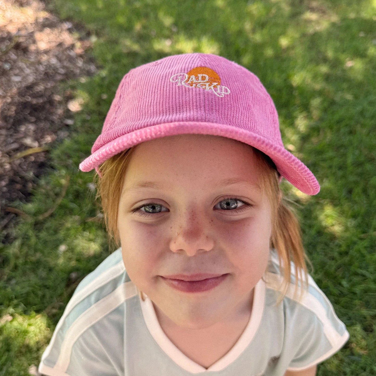 Rad Kid Baseball Organic Cord Cap - Pink