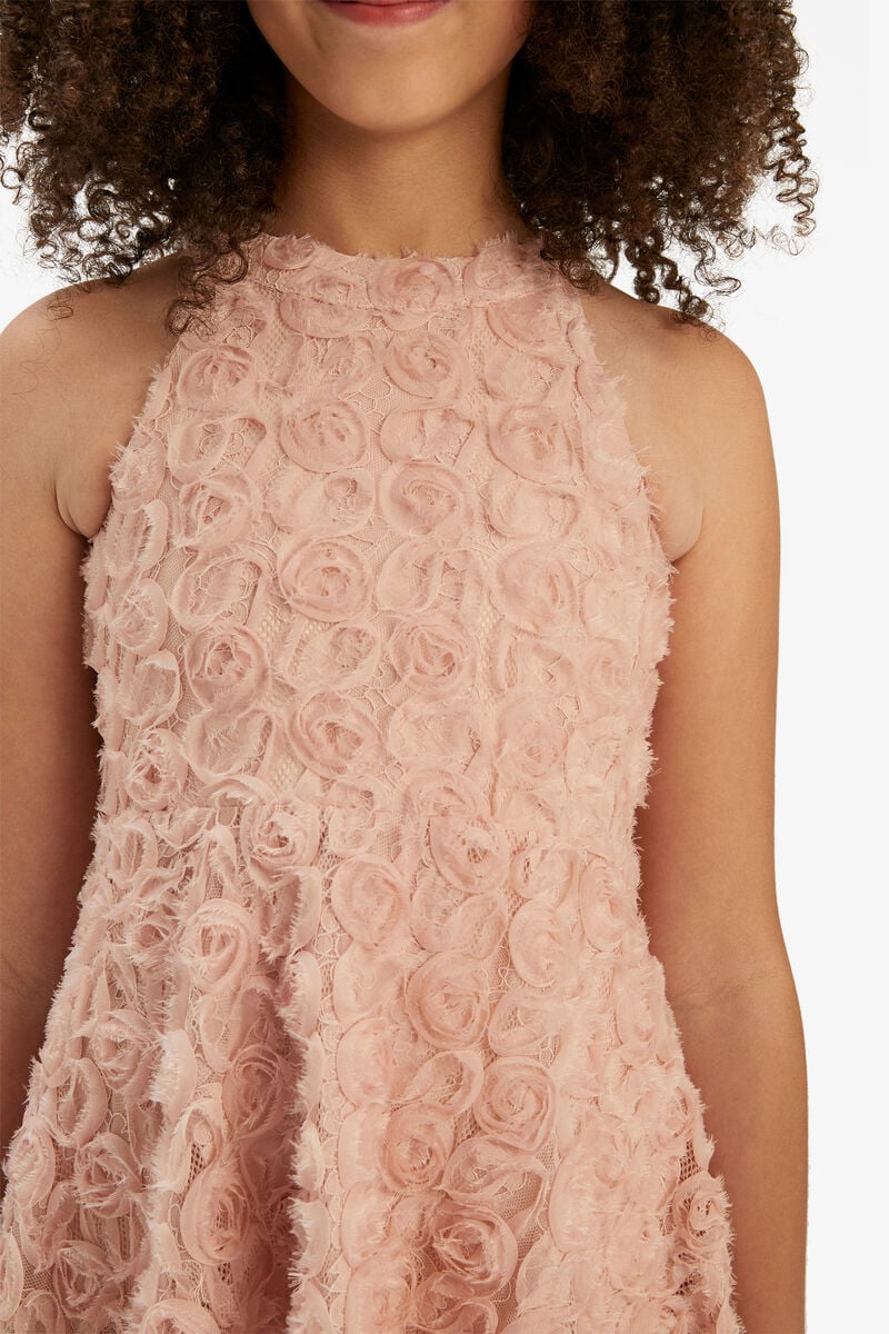 Bardot - Girls Lizelle Rosette Dress In Dusty Rose