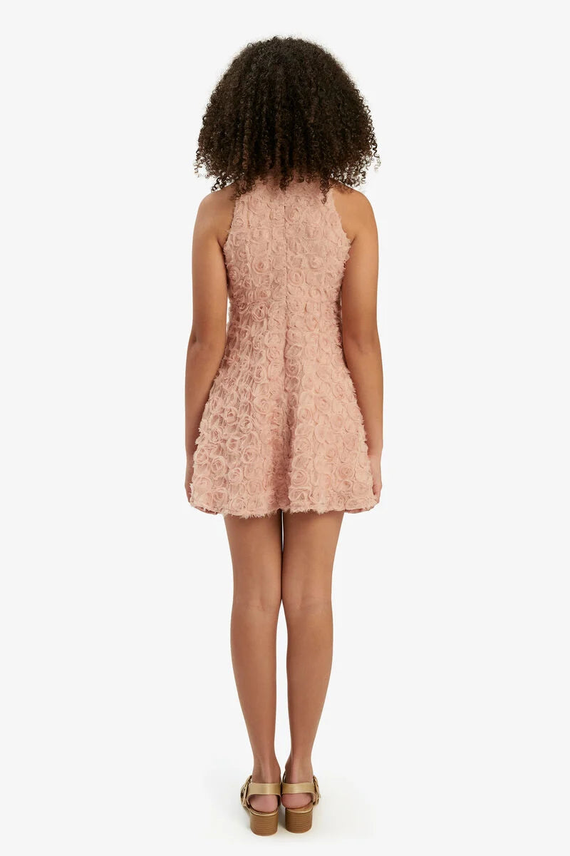 Bardot - Girls Lizelle Rosette Dress In Dusty Rose