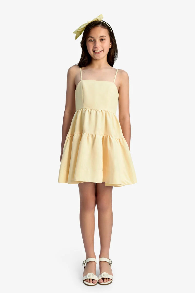 Bardot - Girls Charlotte Mini Dress In Canary Yellow