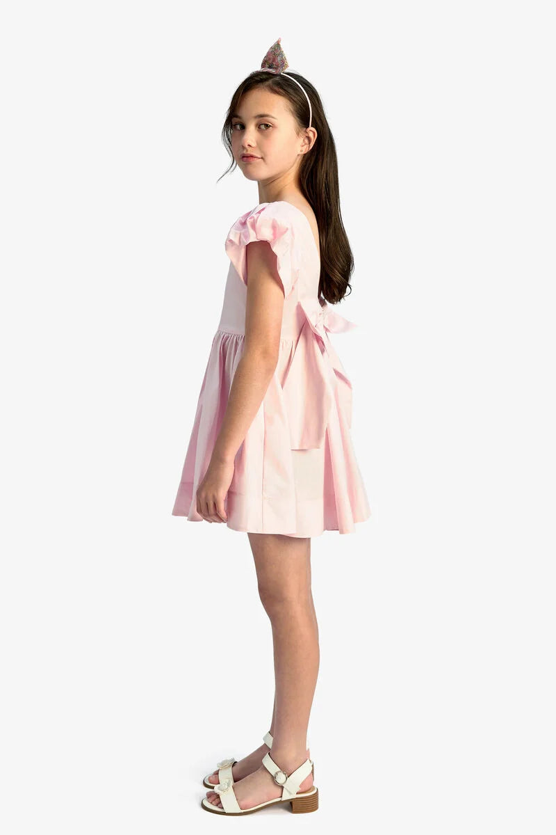 Bardot - Girls Lanai Poplin Dress In Bliss Pink