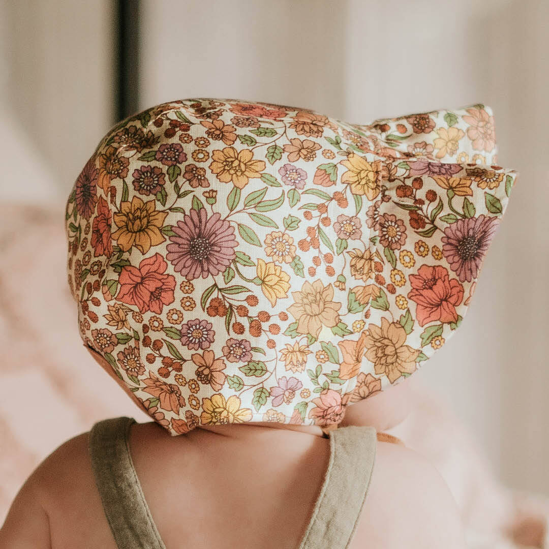 Bedhead Hats - 'Searcher' Reversible Ruffle Bonnet - Matilda / Maize