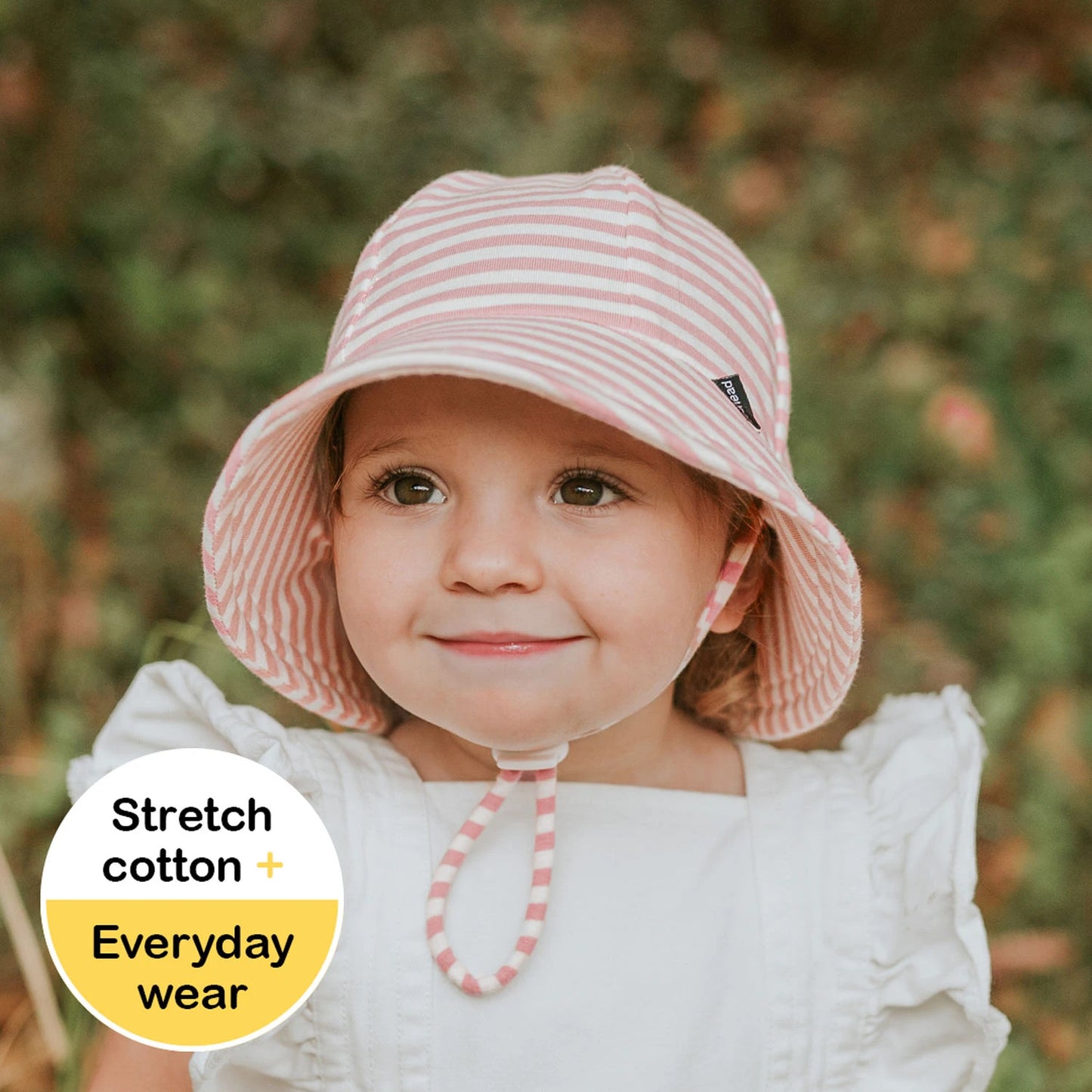 Toddler Bucket Sun Hat Pink Stripe