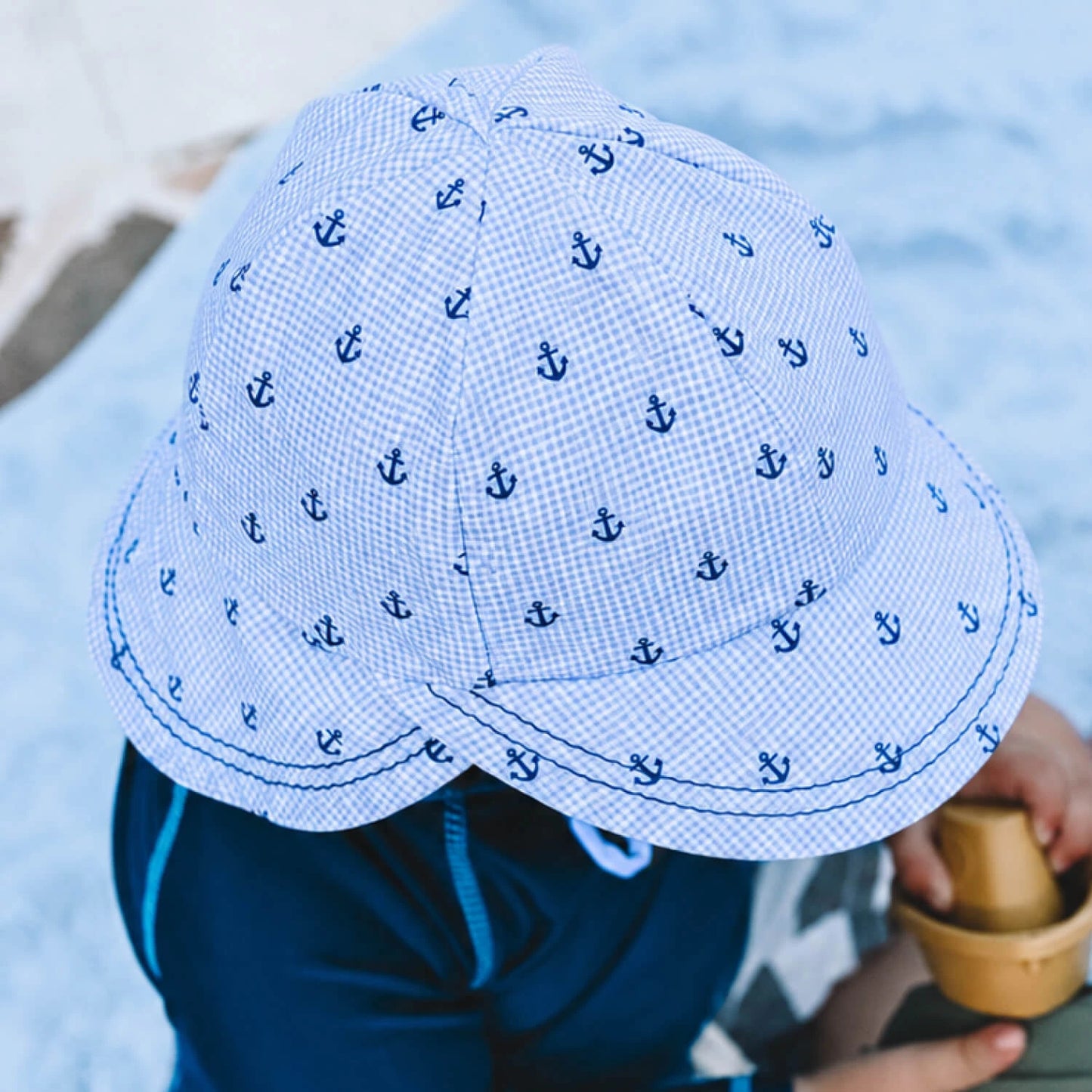 Swim Legionnaire Flap Beach Hat - Anchor