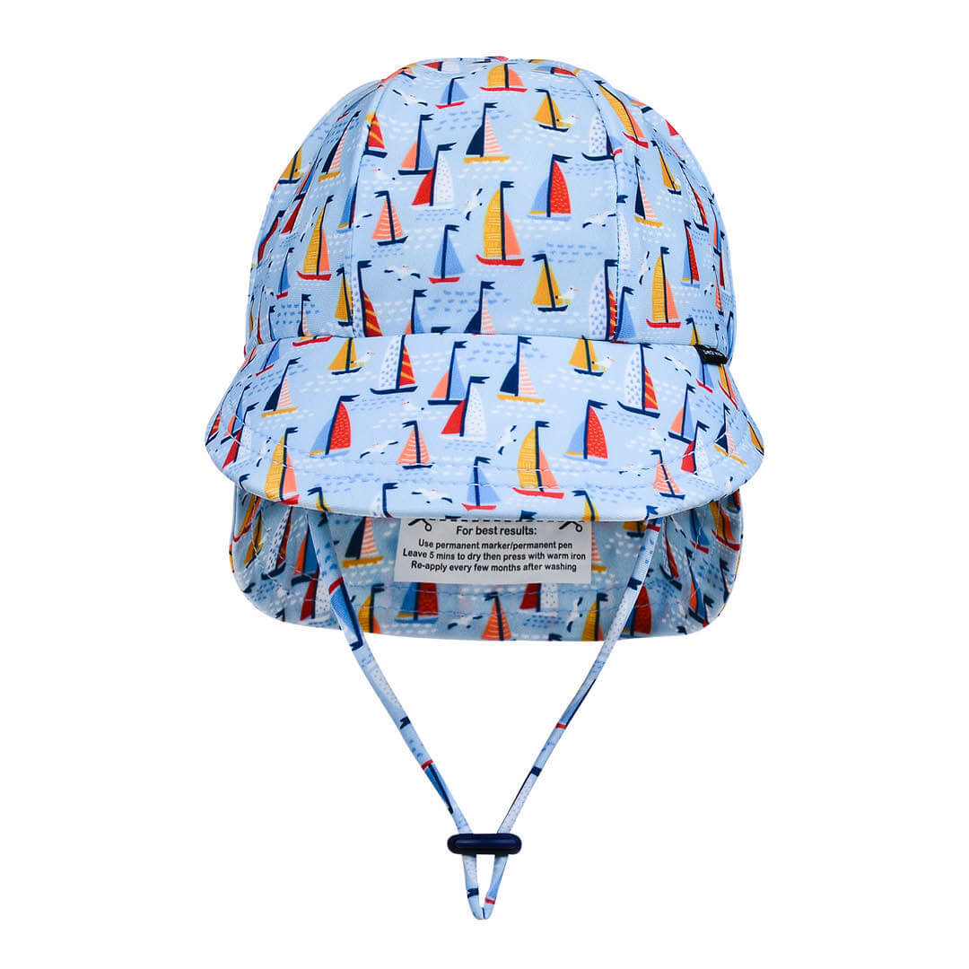 Kids Swim Legionnaire Flap Beach Hat - Surfboard