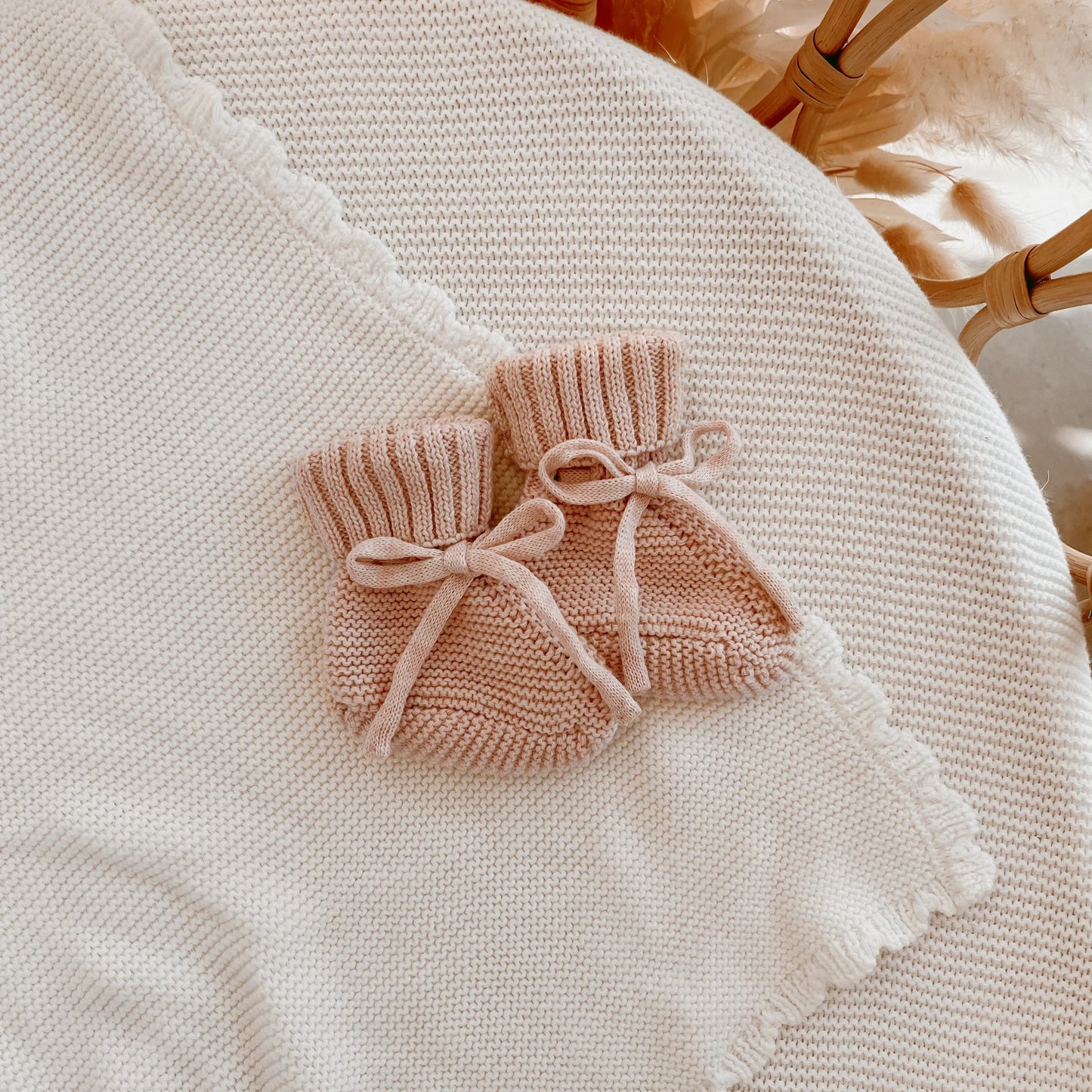 Mini Knit Booties - Pink Lemonade