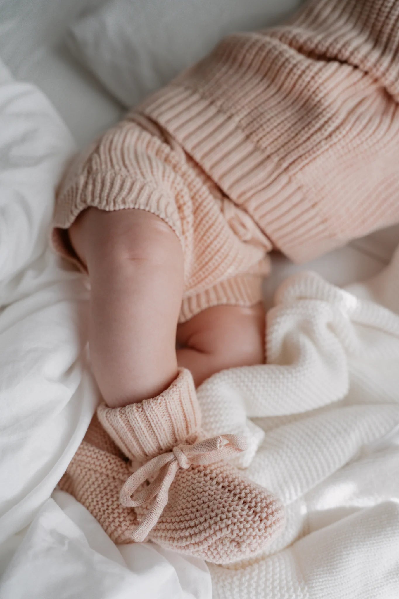 Mini Knit Booties - Pink Lemonade